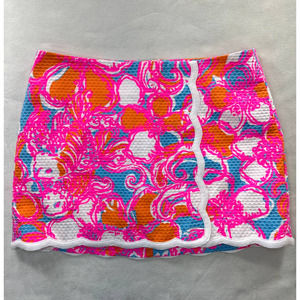 Lilly Pulitzer Pink and Orange Mini Skirt